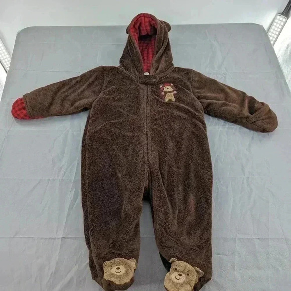 CARTER'S JUST ONE YEAR BROWN BEAR SOFT WINTER 9 Months Body cozy - Picture 1 of 9